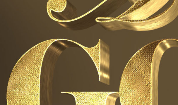 3D Gold Text Effect PSD PsFiles