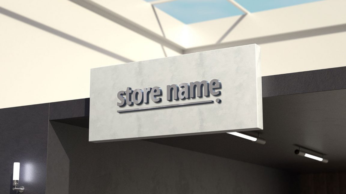 Shop Front Facade Free Logo Signage Mockup PSD PsFiles