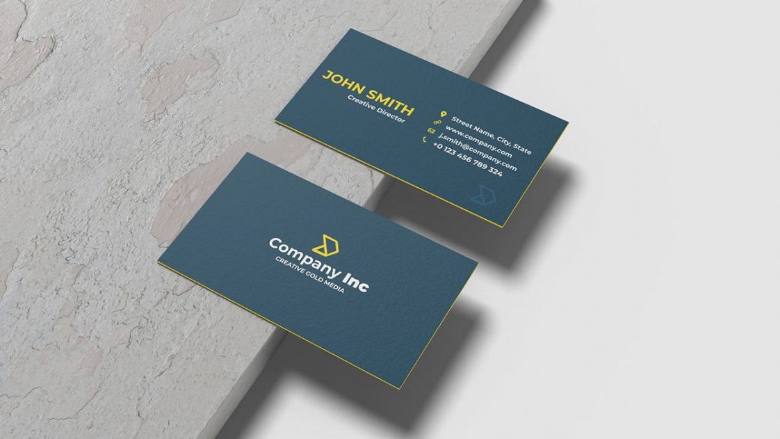 Free Isometric Shadow Overlay Business Cards Mockup Psd Psfiles