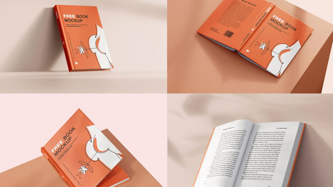 Free Hardcover Book Mockups Psd Set Psfiles