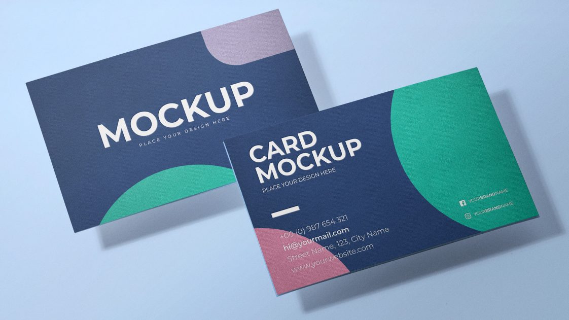 Free Isometric Business Card Mockup PSD PsFiles