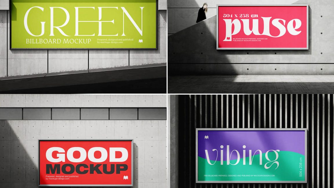 Free Industrial Billboard Mockups PSD Set PsFiles