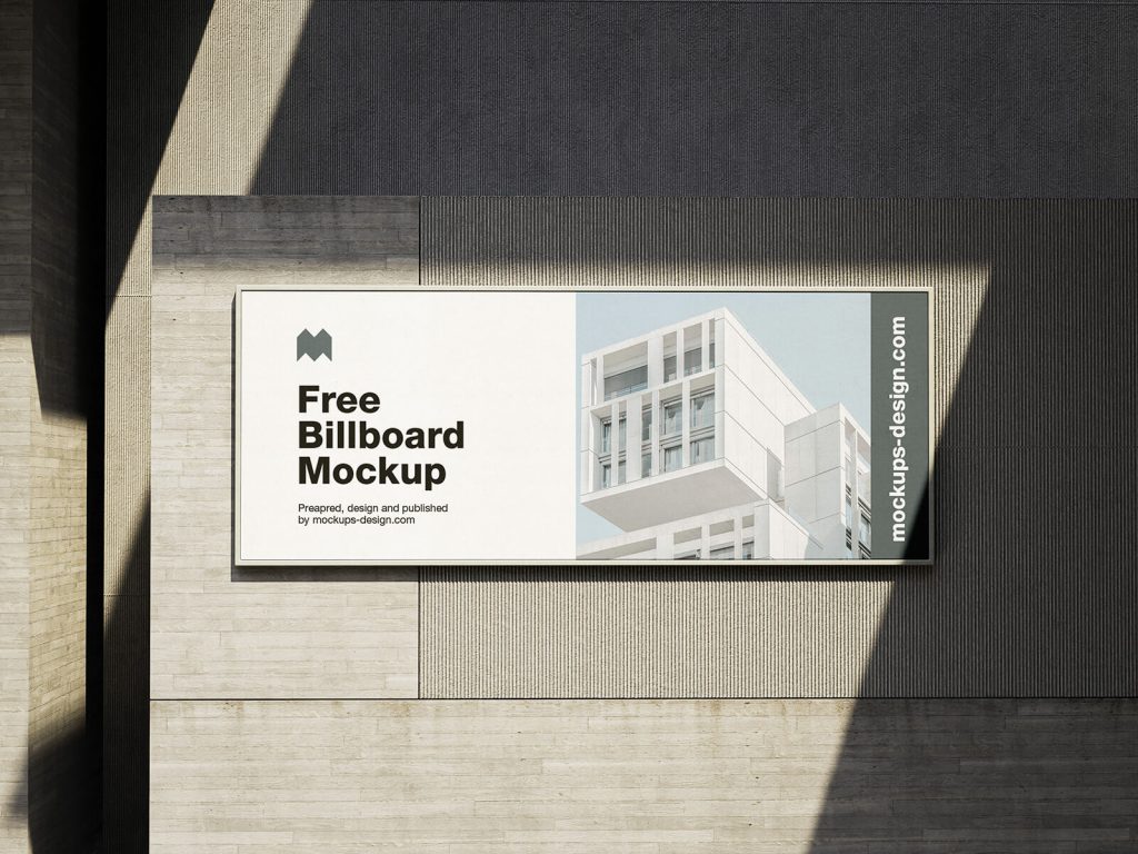 Free Concrete Building Wall Mounted Billboard Mockups Psd Set Psfiles