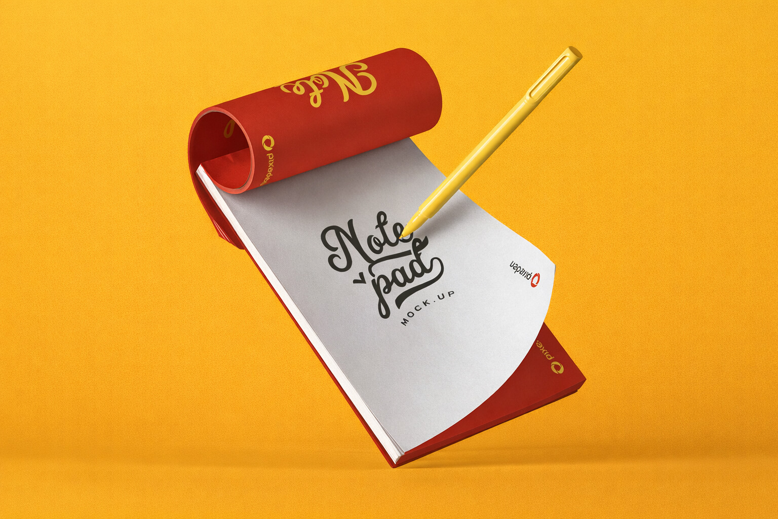 Free Open Notepad Mockup PSD