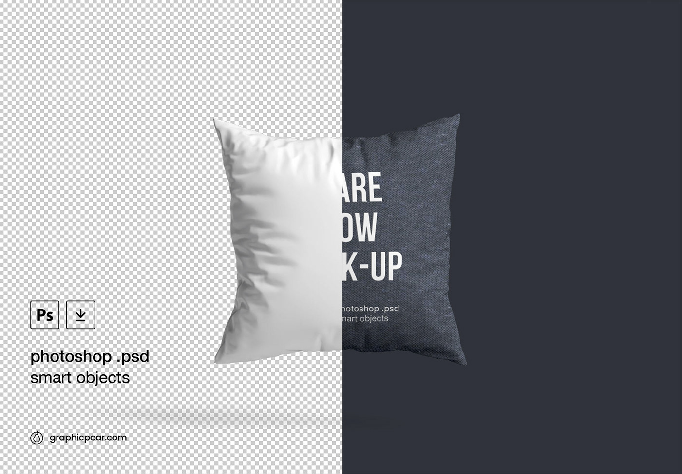 Square Pillow Mockup - PsFiles