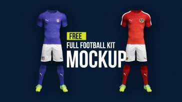 Free Complete Soccer Sports Kit Mockup PSD
