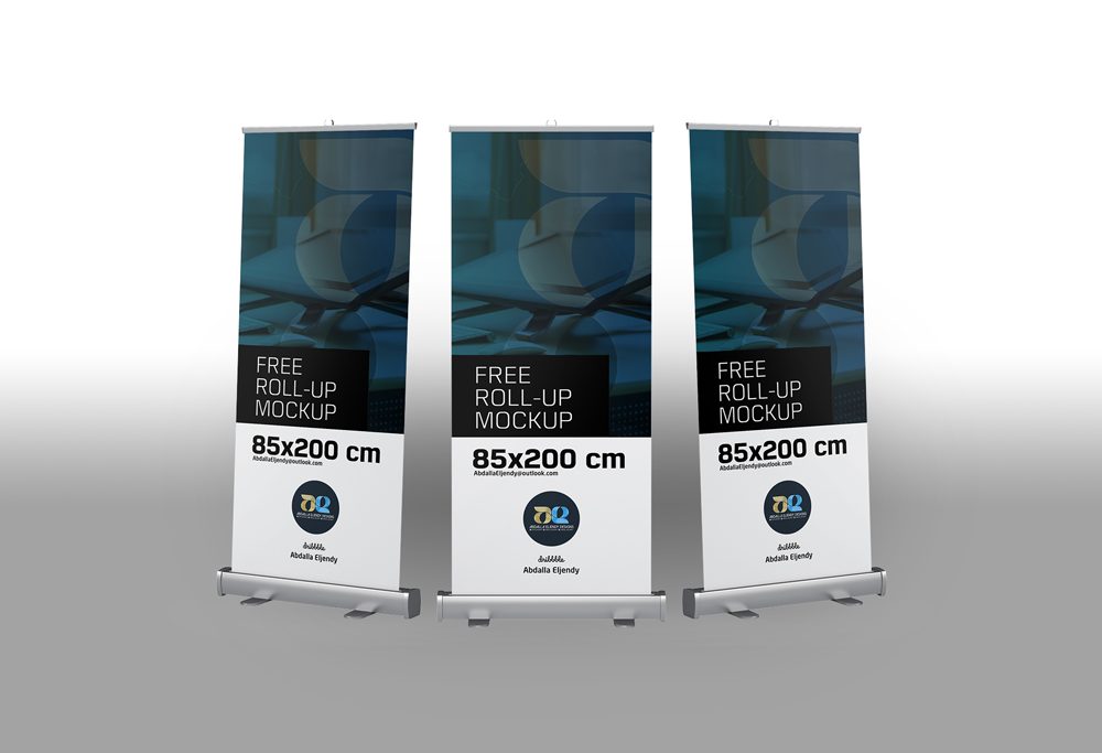 Download Roll Up Standee Mockup Psfiles PSD Mockup Templates
