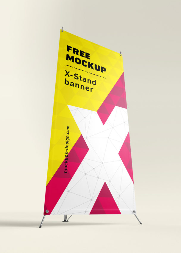 Free X Standee Banner Mockup - PsFiles