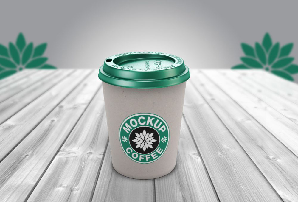 Download Paper Coffee Cup With Plastic Lid Mockup Psfiles