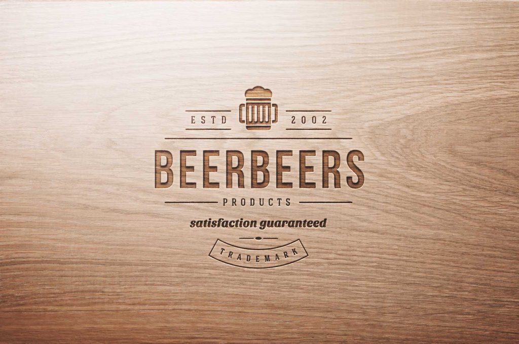 Free Wood Engraved Logo MockUp PSD PsFiles