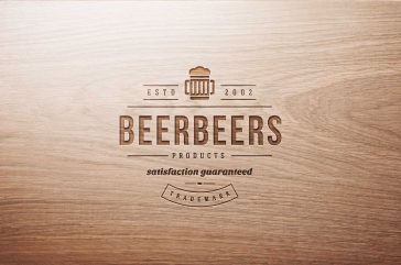 Wood Engraved Logo Mockup