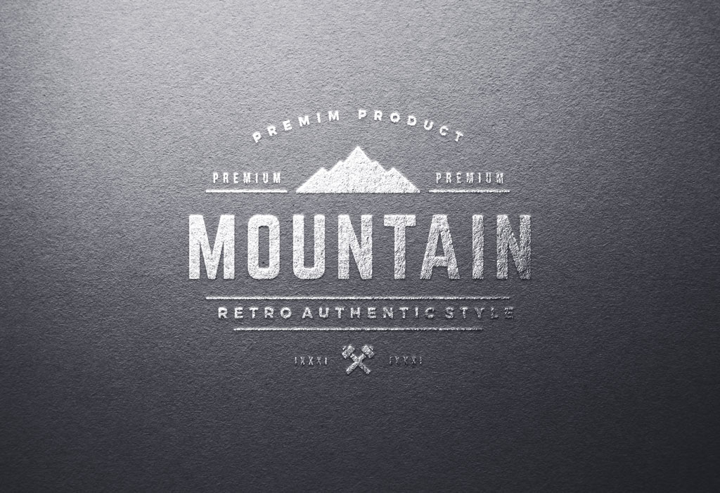 Download Embossed Texture Silver Foil Logo Mockups Psfiles