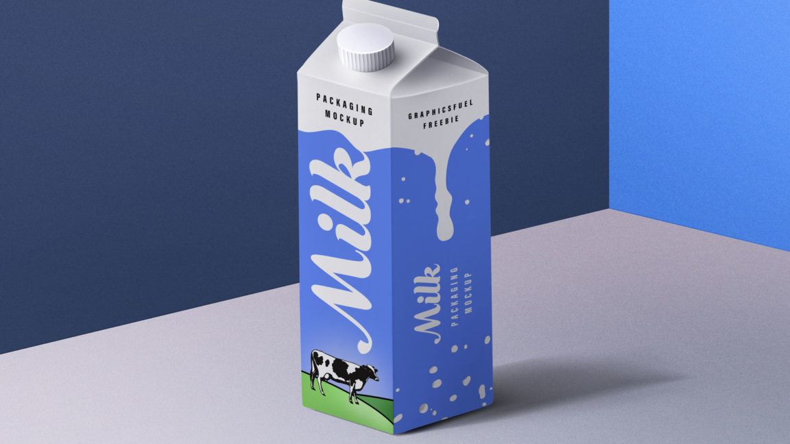 Tetra Pack Milk Packaging Mockup PSD - PsFiles