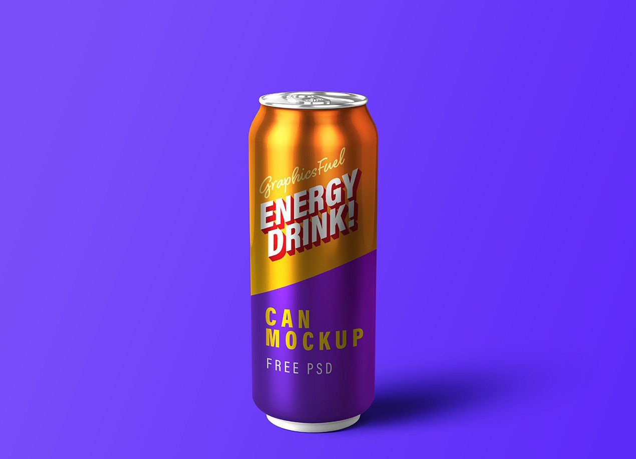 Download Energy Drink Can Psd Mockup Psfiles