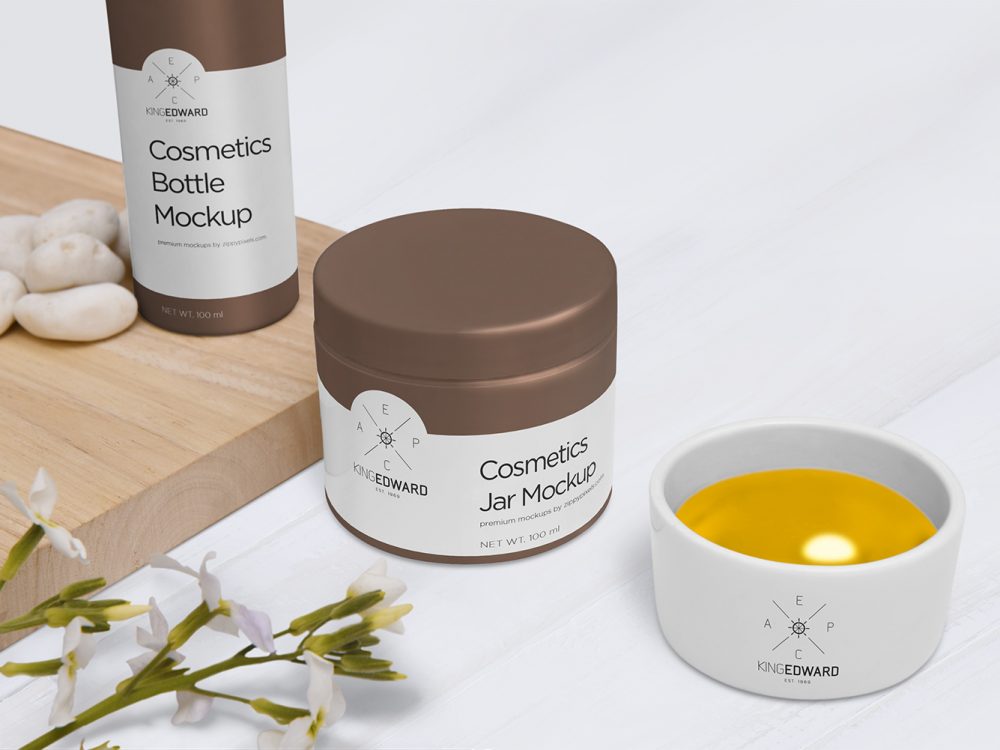 Download Free Cosmetic Jar And Bottle Mockups Psfiles