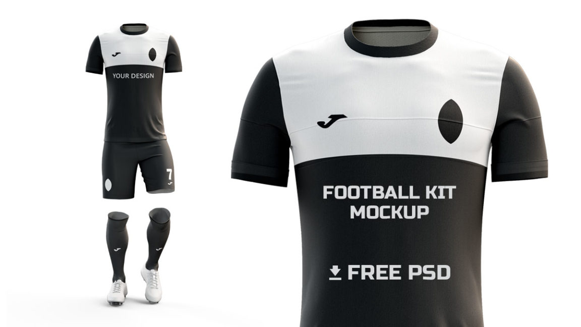 Complete Soccer Sports Kit Mockup PSD - PsFiles