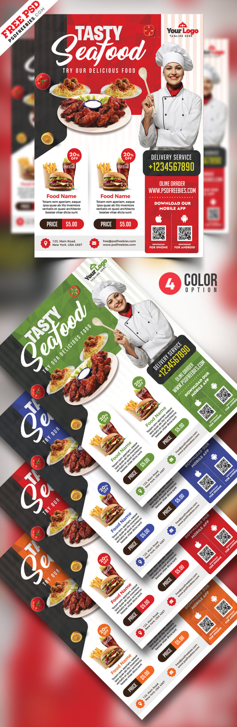 Restaurant Flyer Templates Free PSD - PsFiles