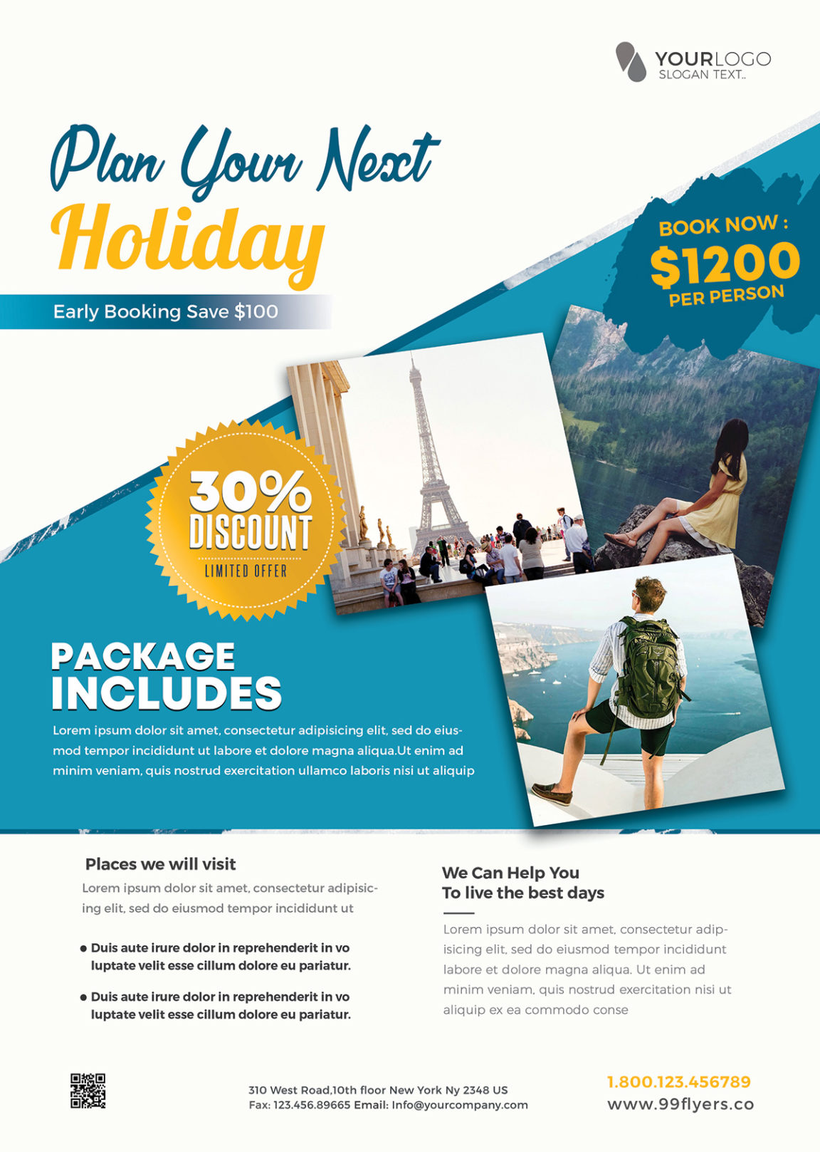 Travel Holiday PSD Flyer Template - PsFiles