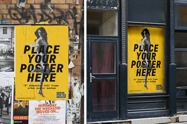 Download 2 Urban Poster Mockups Psfiles PSD Mockup Templates