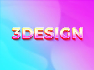 Glossy 3D Text Effect PSD 2019 - PsFiles