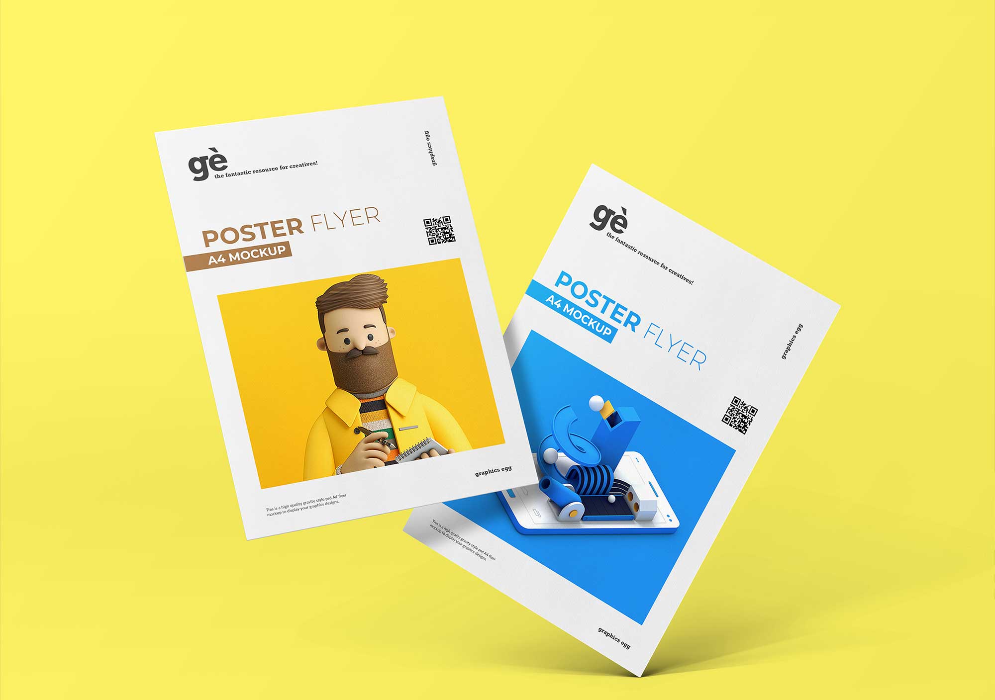 Download A4 Poster Free Psd Mockup Psfiles