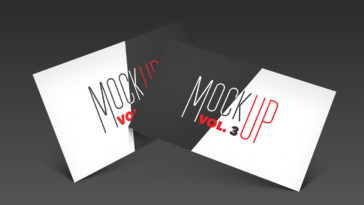 PsFiles PSD Template of Dark & White Business Card Mockup