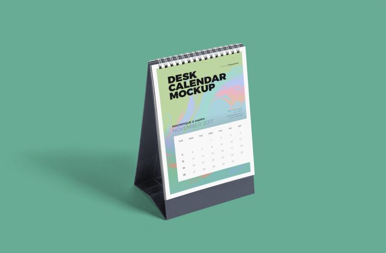 Free Tabletop / Desk Calendar Mockup PSD - PsFiles