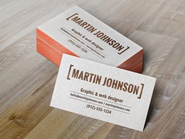 Letterpress Cards Mock-up PSD