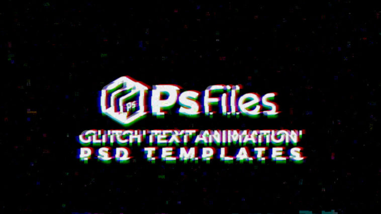 PSFiles Glitch Text Animation Effect