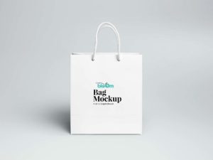 white shopping bag PSD