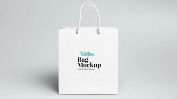 white shopping bag PSD