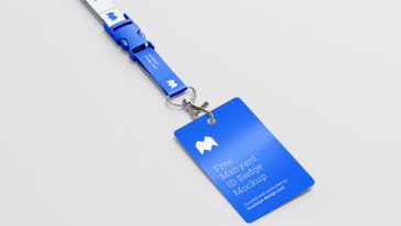 Lanyard and ID Card PSD Mockup
