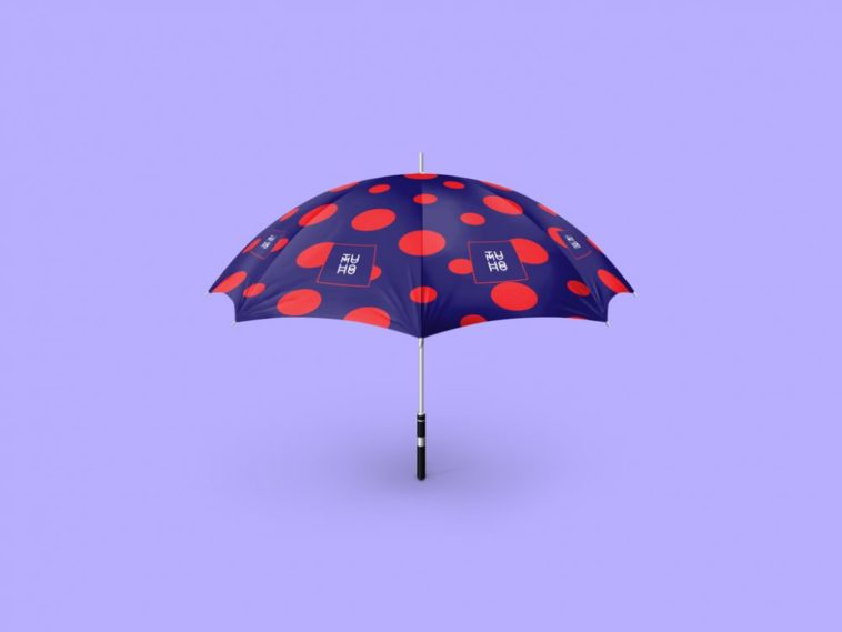 fully printed open umbrella PSD