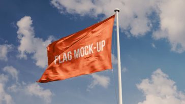 flag mockup psd