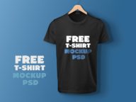 Realistic Hanged T-Shirt Mockup PSD Fully Customizable - PsFiles