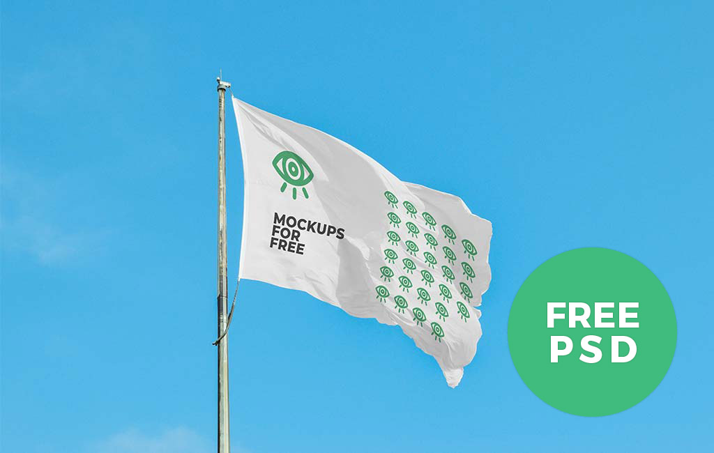 Download Waving Flag Mockup Free Psd Psfiles PSD Mockup Templates