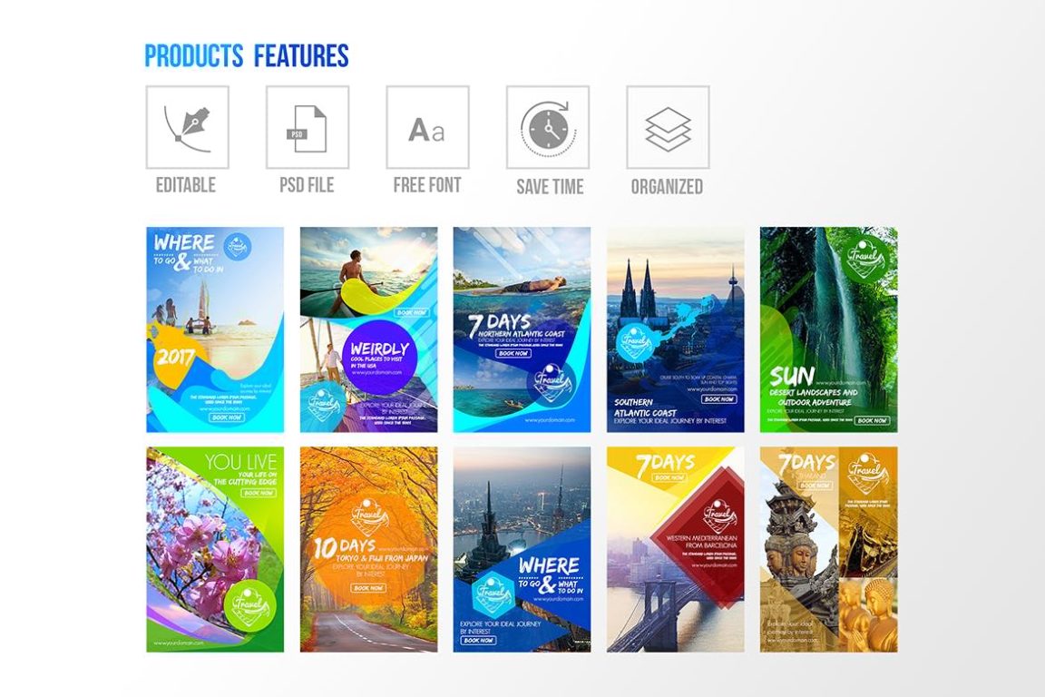40 Travel Banners Design PSD Template - PsFiles