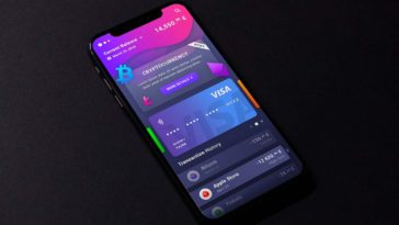 Cryptocurrency application design psd Template