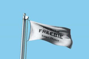 flying flag psd mockup