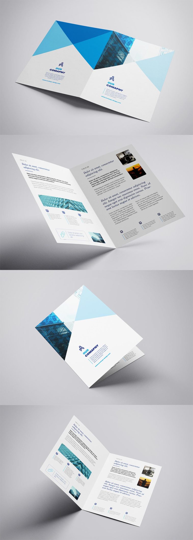 A4 Bifold Mockup Template - PsFiles