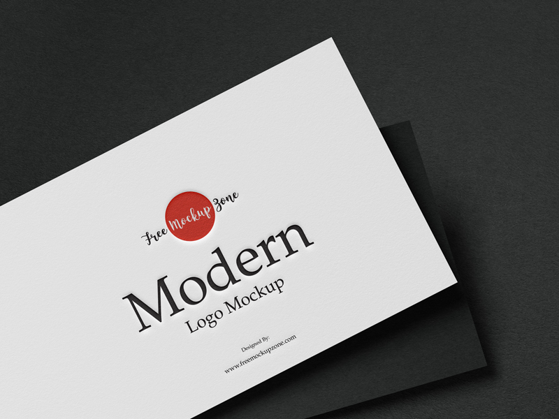 Clean modern business card mockup
