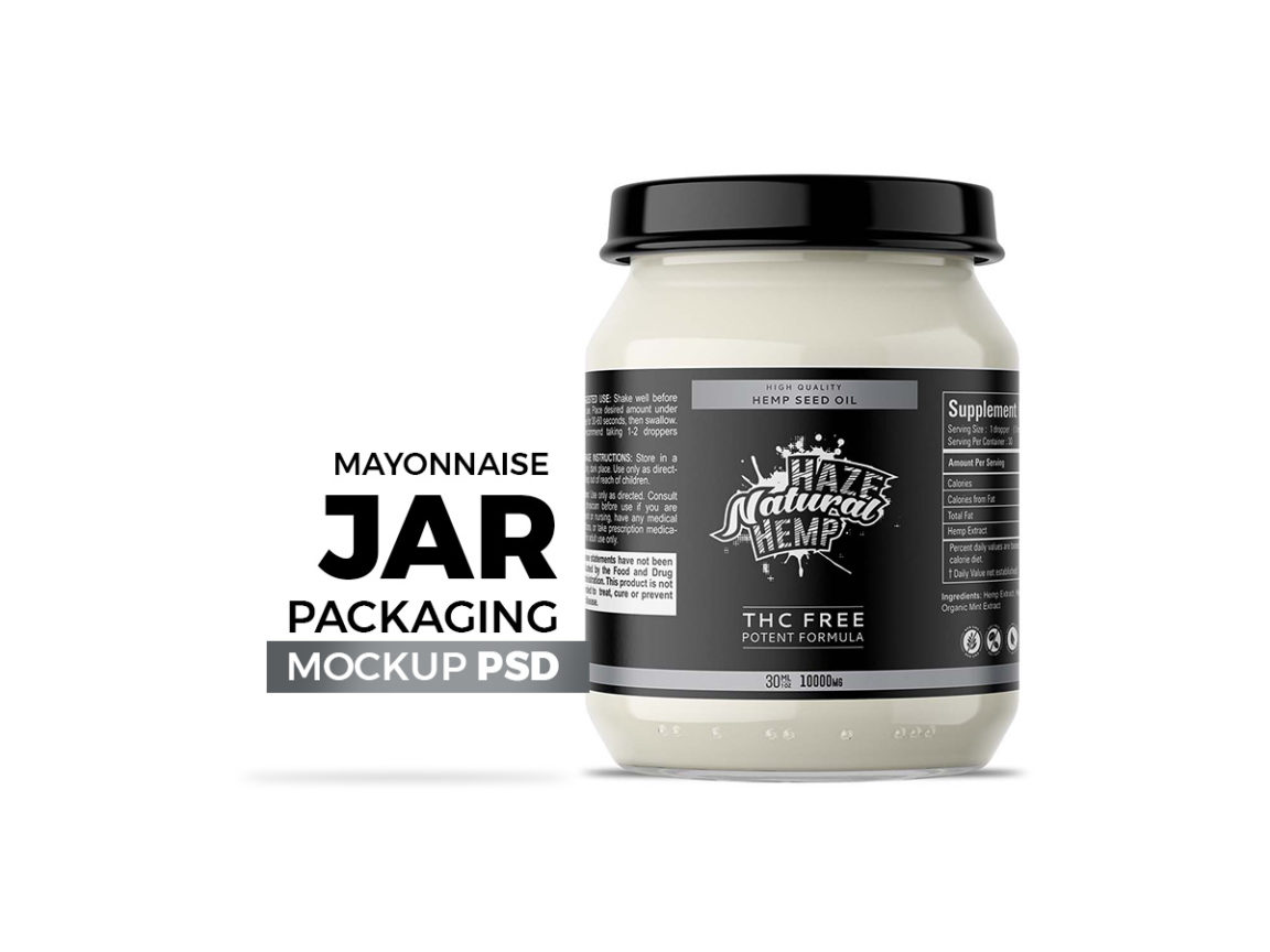 Free Mayonnaise Jar Packaging Mockup PSD PsFiles
