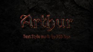 lava text effect PSD