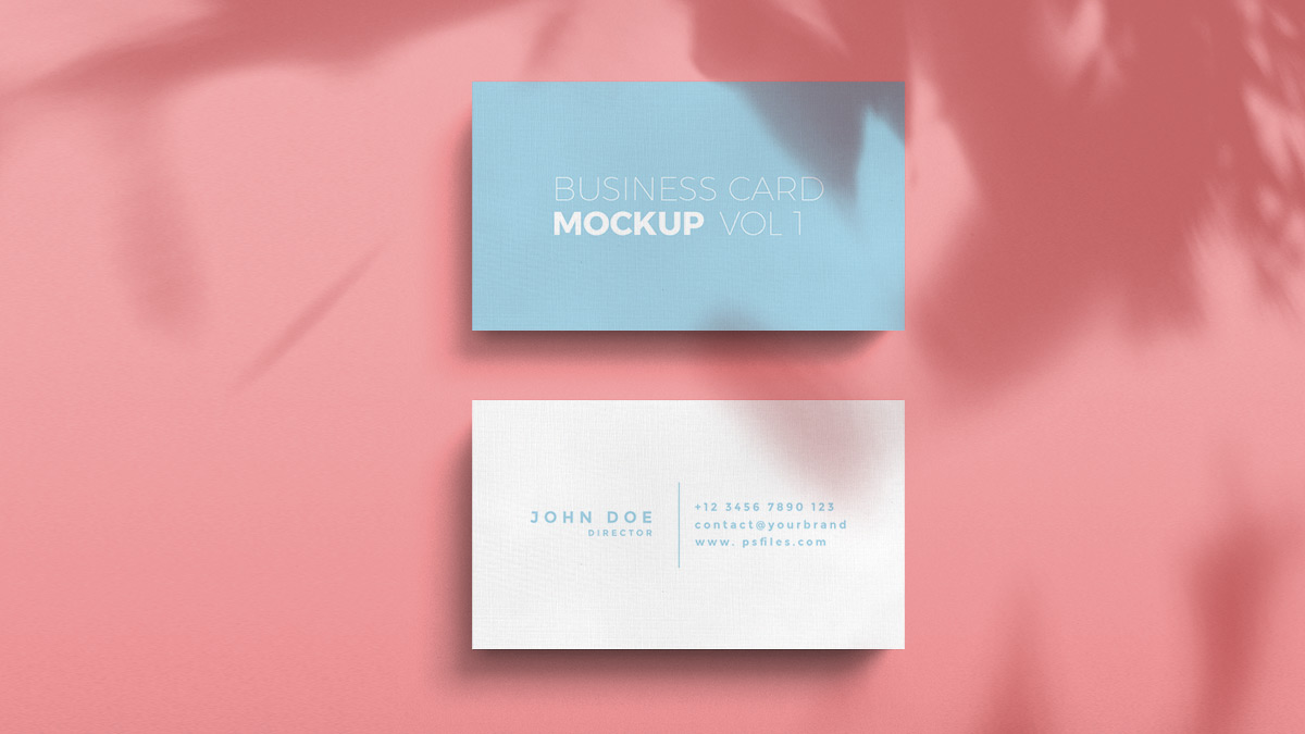 Download Shadow Overlay Business Card Mockup Psfiles Yellowimages Mockups