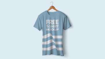Download Realistic T Shirt On Black Hanger Mockup Psfiles