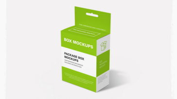 mobile charger hanging box PSD mockup