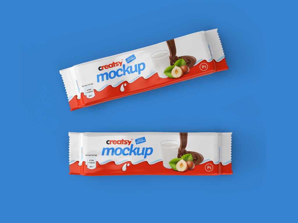 Chocolate Wrapper Package design mockup