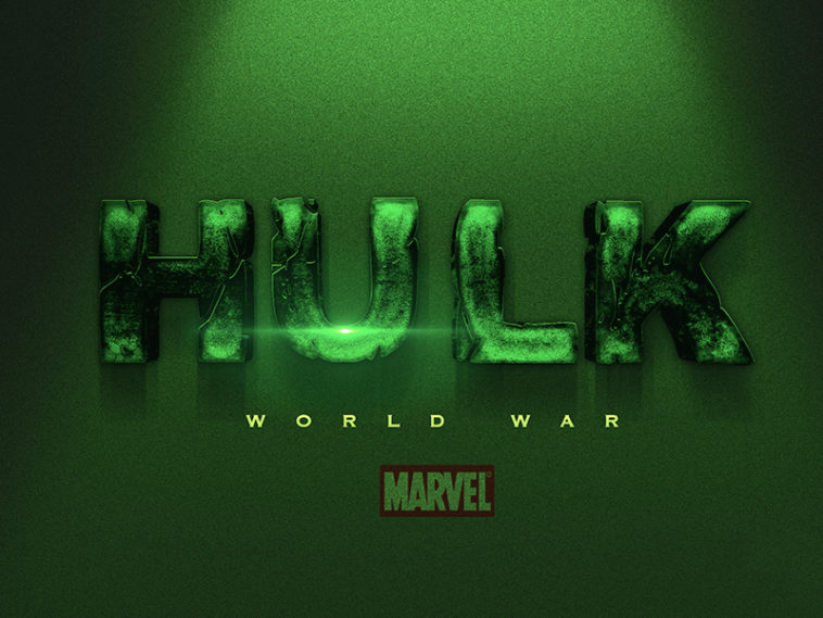 marvel studio movie hulk psd text effect