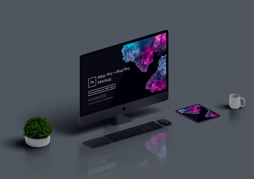 Download Free Imac Pro And Ipad Pro Mockup Psfiles