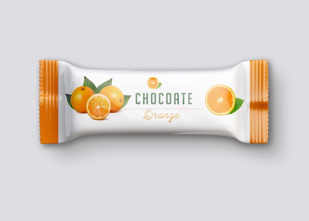 Download Orange Snack Bar Wrapper Design Packaging Mockup Psd Psfiles